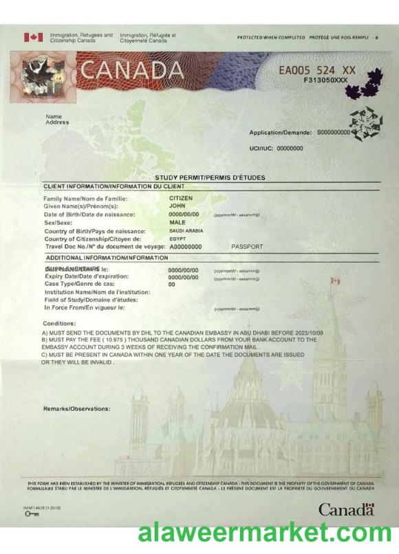 Canada study permit